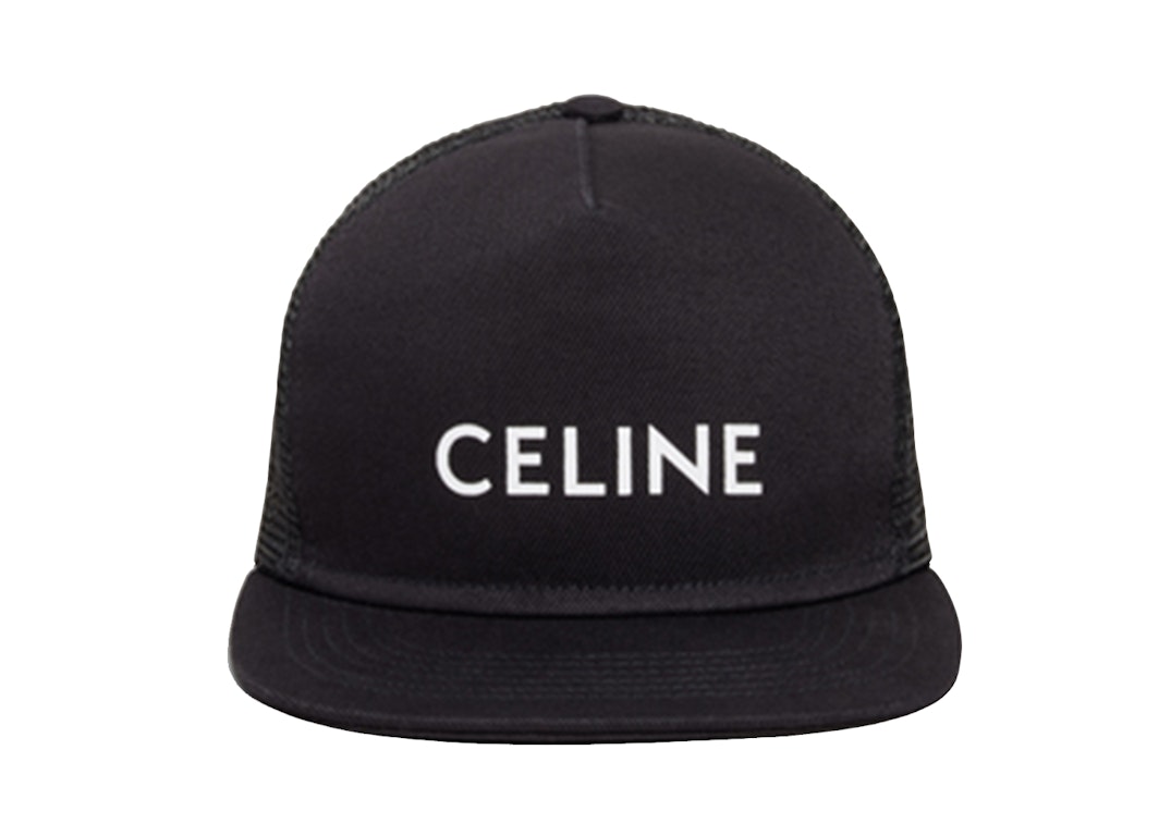 Pre-owned Celine Snapback Mesh Cap Black