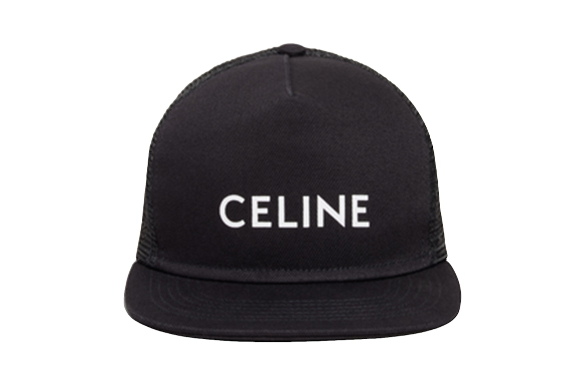 Pre-owned Celine Snapback Mesh Cap Black