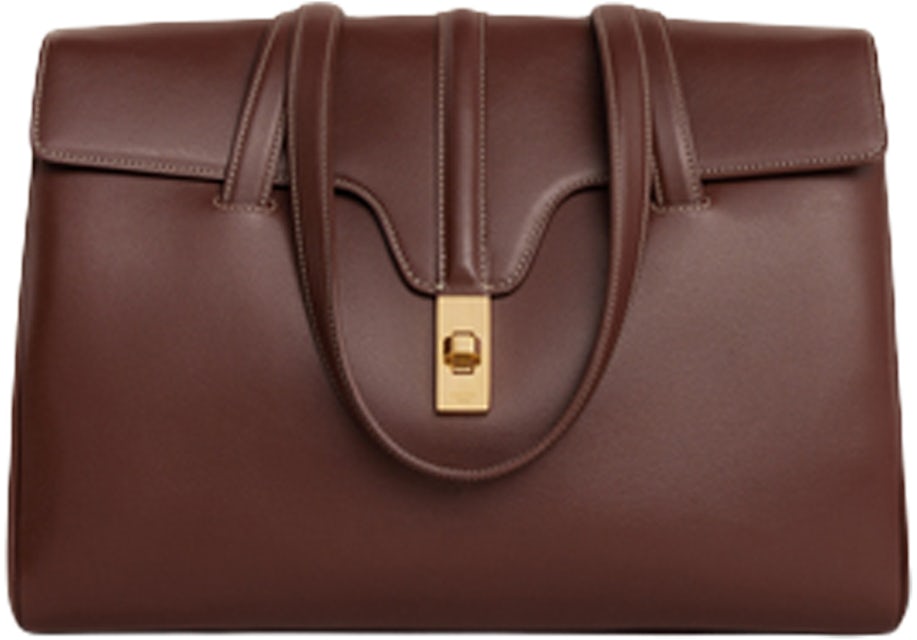 Celine Soft 16 Bag Large Tan in Smooth Calfskin Leather with Gold-tone - US