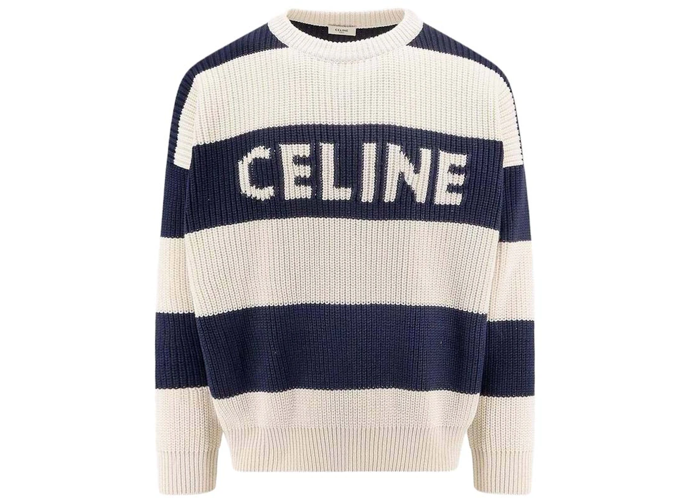 Celine Stripe Wool Sweater Blue Men's - US