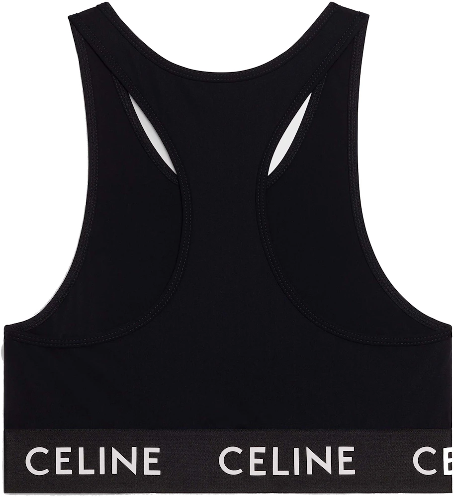 Jual Celine Celine Monogram Silk Cotton Sport Bra Brown Original