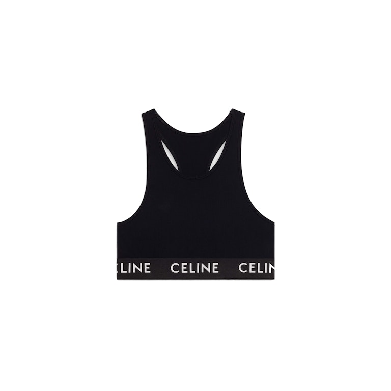 Pre-owned Celine Technical Jersey Bra Black