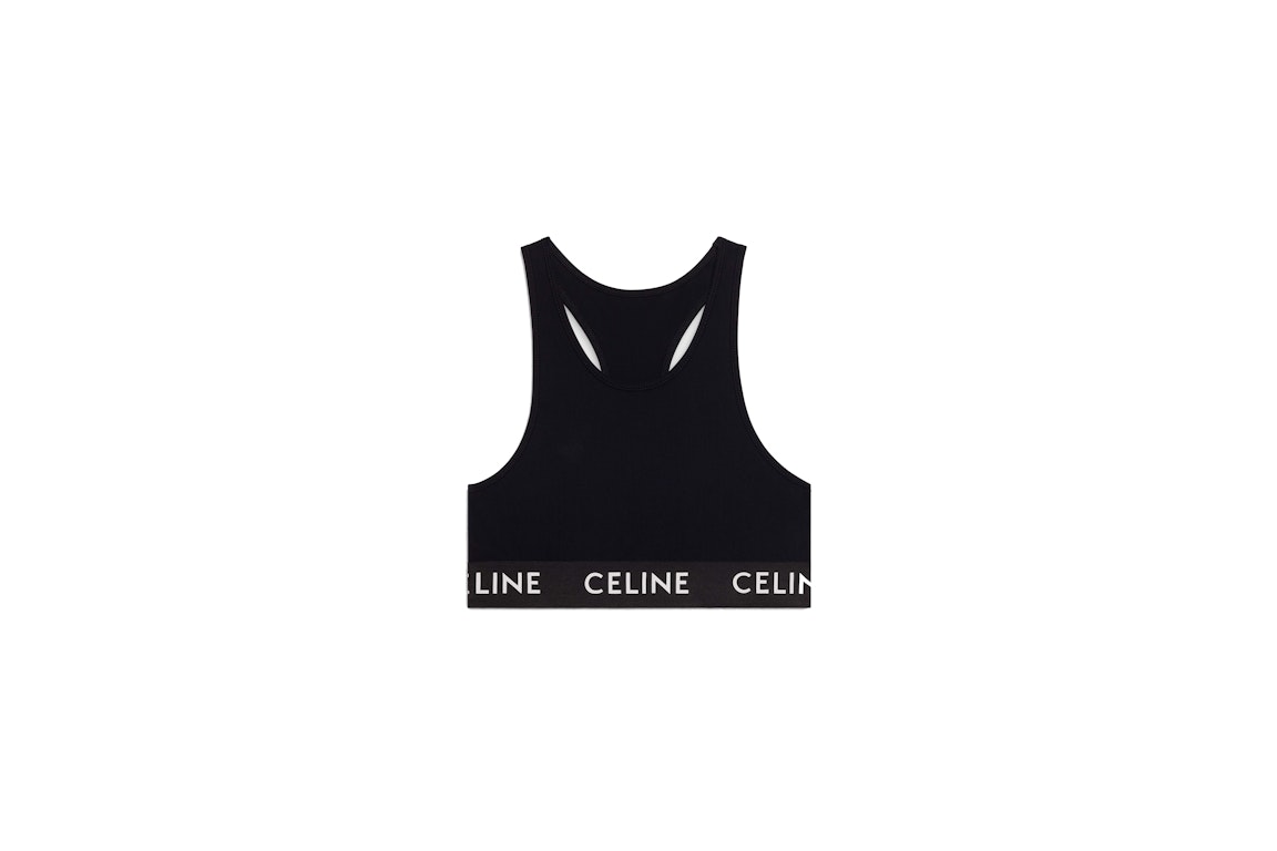 Pre-owned Celine Technical Jersey Bra Black