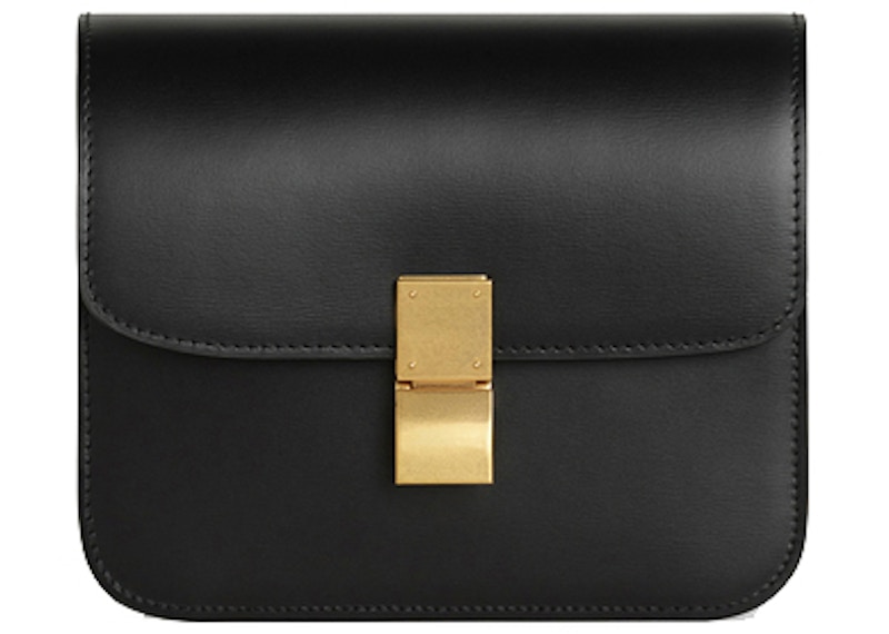 Celine Teen Classic Bag Black 2021 in Calfskin Leather with Gold