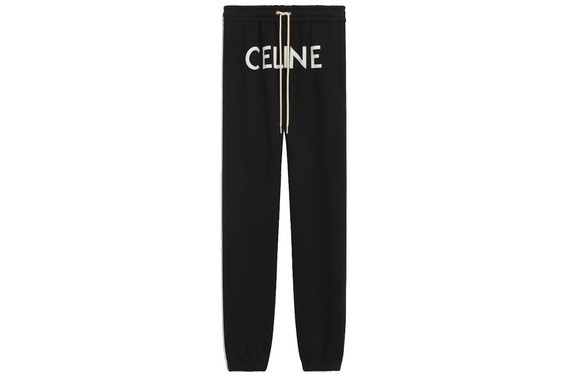 Pre-owned Celine Track Pants In Cotton Fleece Black/white