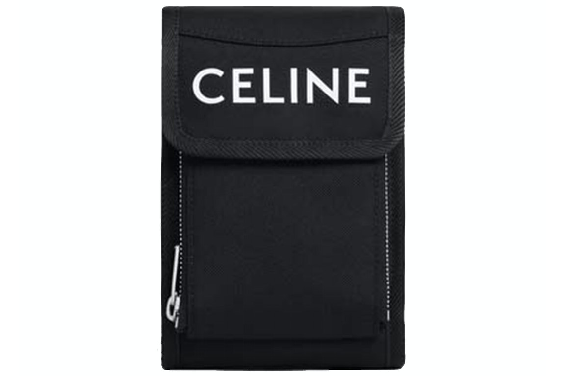 Pre-owned Celine Trekking Phone Pouch In Nylon Black
