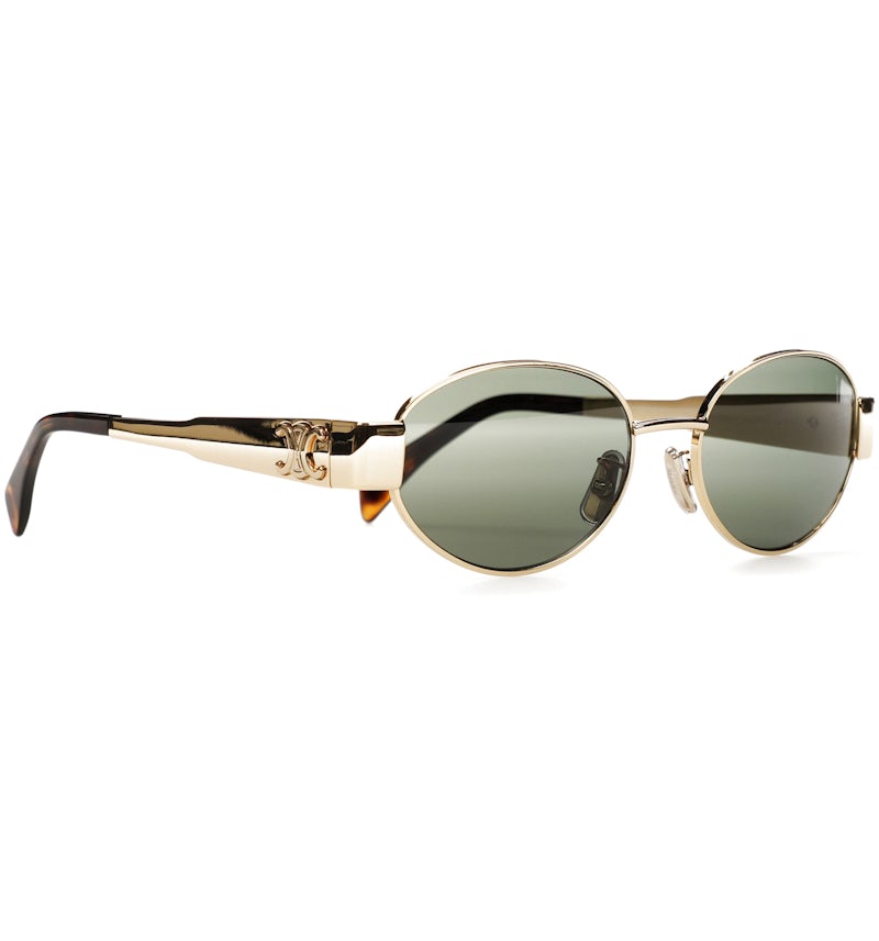 Celine Triomphe Metal 01 Sunglasses Gold/Green