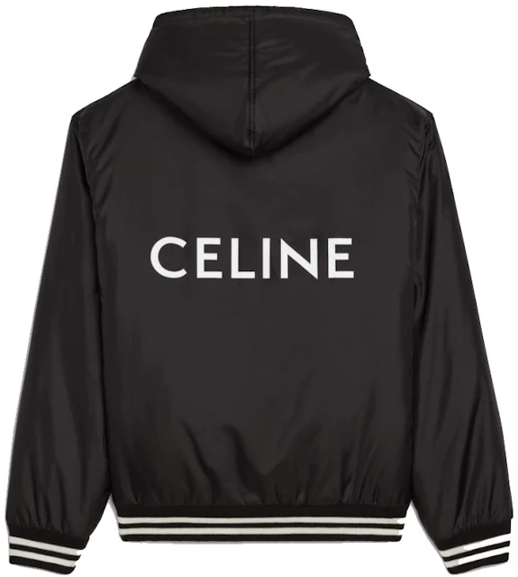 Celine Varsity-Style Jacket In Light Nylon With Hood Black Men's - SS21 ...