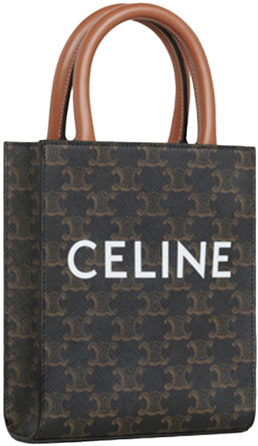 CELINE Triomphe mini Boston Bag Canvas Leather Authentic From Japan