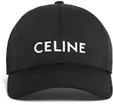 Celine Women's Cotton Baseball Cap Black