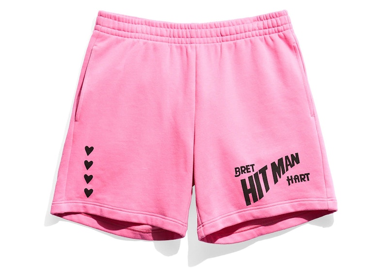 Chalk Line Bret Hart Pink Fleece (5.5 inch inseam) Shorts Pink Men's FW22 US