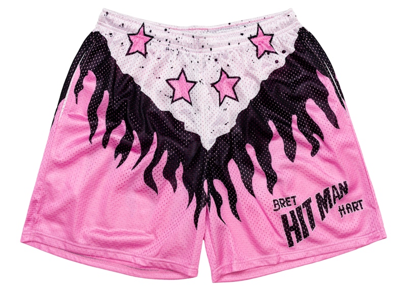 Chalk Line Bret Hart RR93 Retro Shorts Pink/Black SS22 Men's US