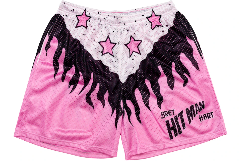 Chalk Line Bret Hart RR93 Retro Shorts Pink/Black