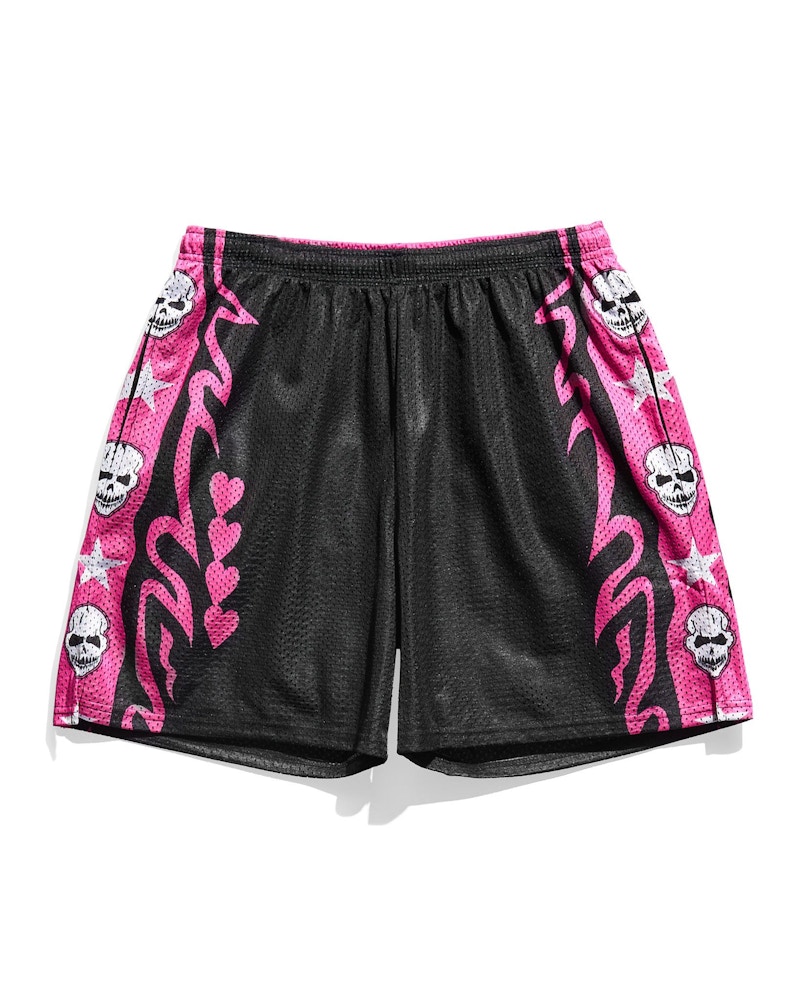 Chalk Line Bret Hart Royal Rumble 1995 Entrance Shorts Black/Pink