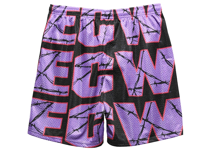 Chalk Line ECW Repeat Logo Retro Shorts Purple/Black/Red Men's