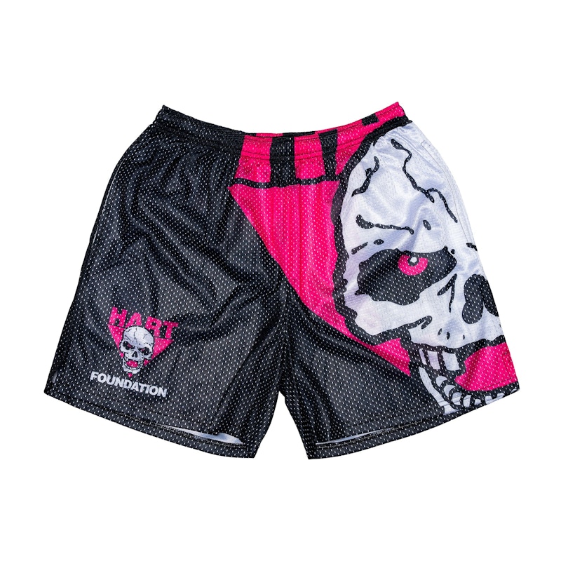 Chalk Line Hart Foundation Oversize Logo Retro Shorts Black Men's - US