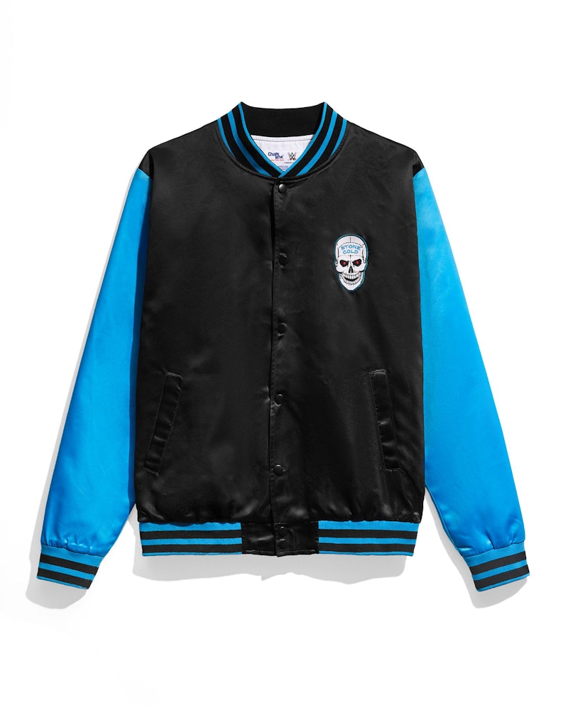 Chalk Line Stone Cold Chenille Logo Satin Jacket Black/Blue Men's