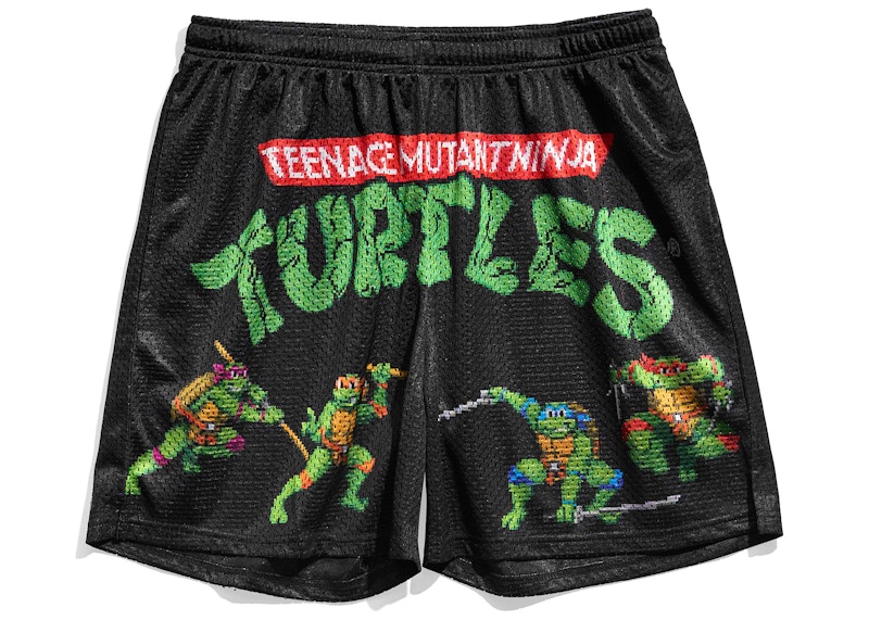 Chalk Line TMNT Video Game Big Logo Retro Shorts Black/Green Men's US