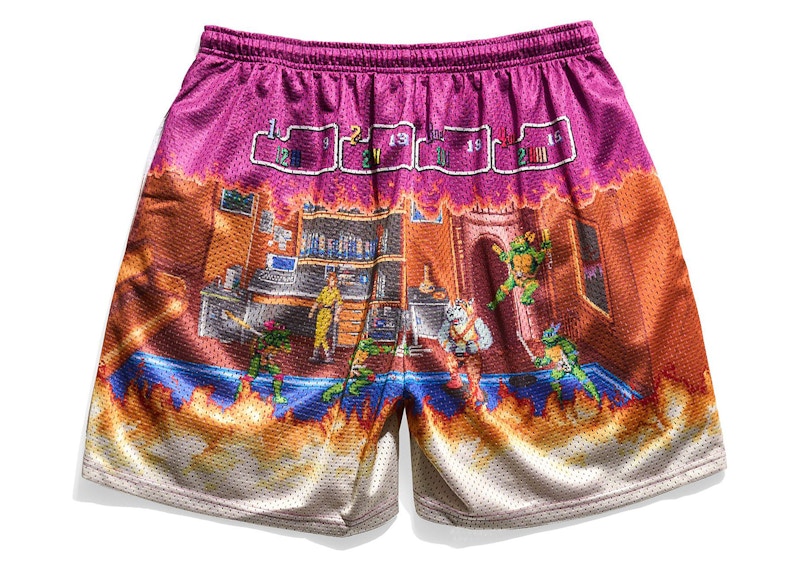 Chalk Line TMNT Video Game Boss Level Retro Shorts Multi Men's FW22 US