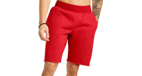 Champion Reverse Weave Cut Off Shorts Scarlet Red