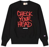 Champion x Beastie Boys x Eric Haze Check Your Head Reverse Weave Crewneck Sweatshirt Black