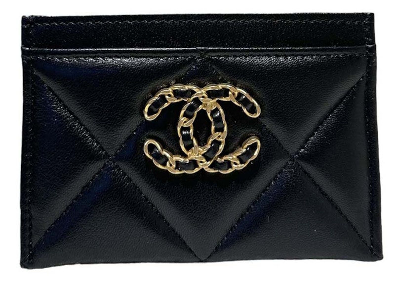 Chanel 19 Card Holder Black (AP1167) in Lambskin with Gold-tone - US