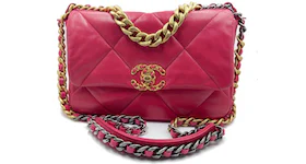Chanel 19 Flap Bag Large Dark Pink