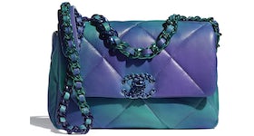 Chanel 19 Tie and Dye Flap Blue/Purple