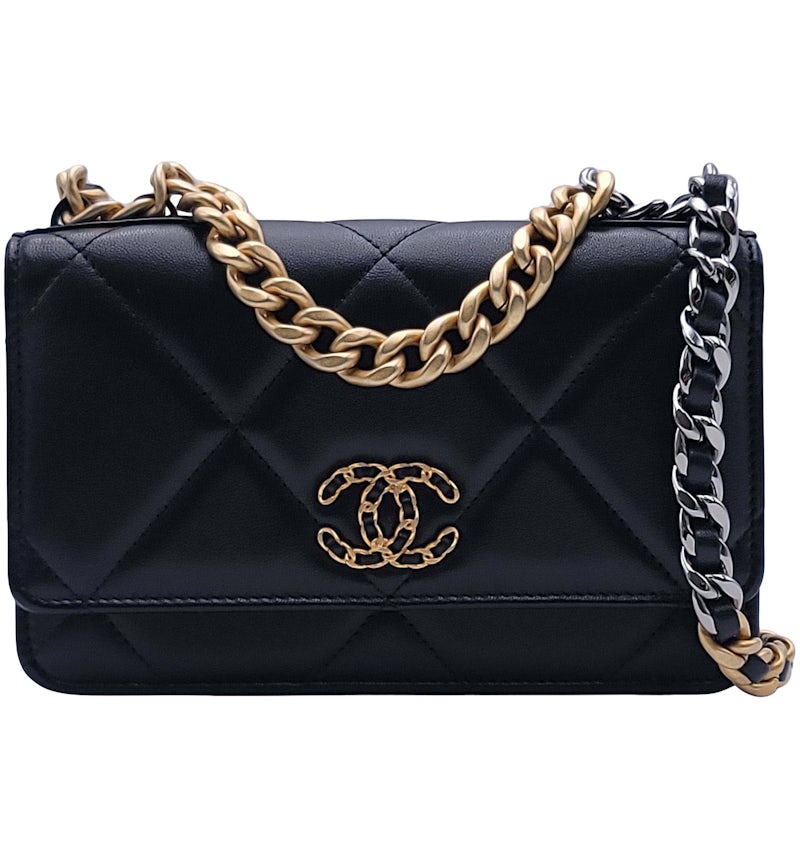 Gold Hardware Chanel Wallet On Chain Uk Price Chanel Black Caviar