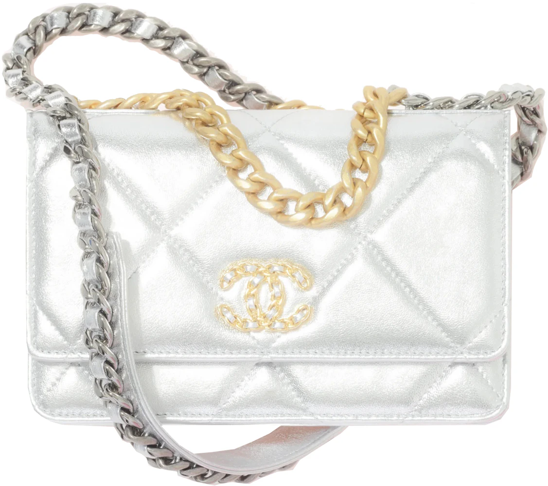 Chanel Metallic Tweed Wallet on Chain
