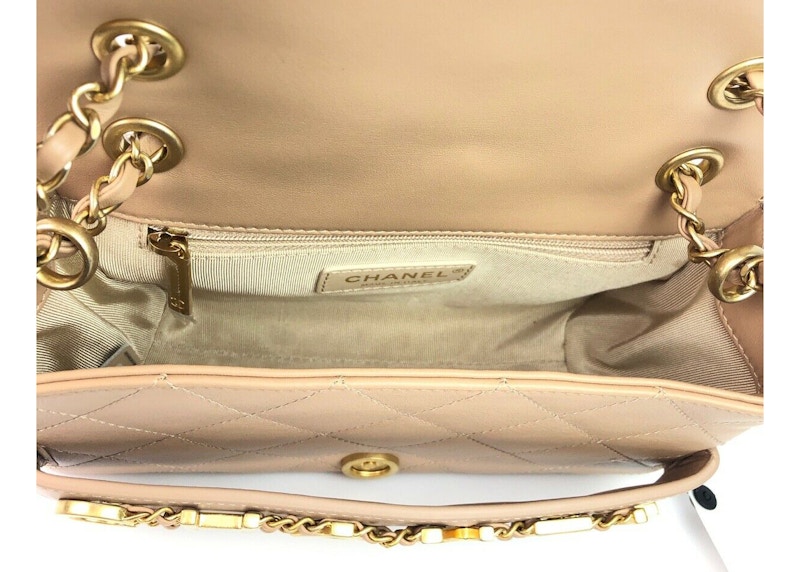 Chanel 20P Flap Bag Nude in Lambskin with Gold-tone - US