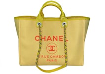Buy Chanel Deauville Chain Tote Canvas Large Neutral 3041901