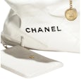 NWT 23S Chanel 22 mini Handbag Shiny Calfskin Black with Gold HW Crossbody