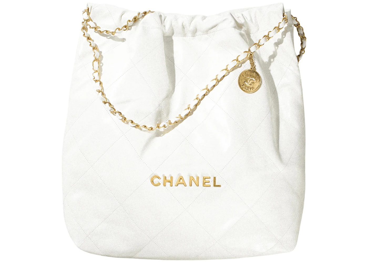 CHANEL 19P White Bull Skin Tote Medium Shopping Bag Gold Hardware –  AYAINLOVE CURATED LUXURIES