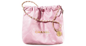 Chanel 22 Handbag Small 22S Calfskin Pink