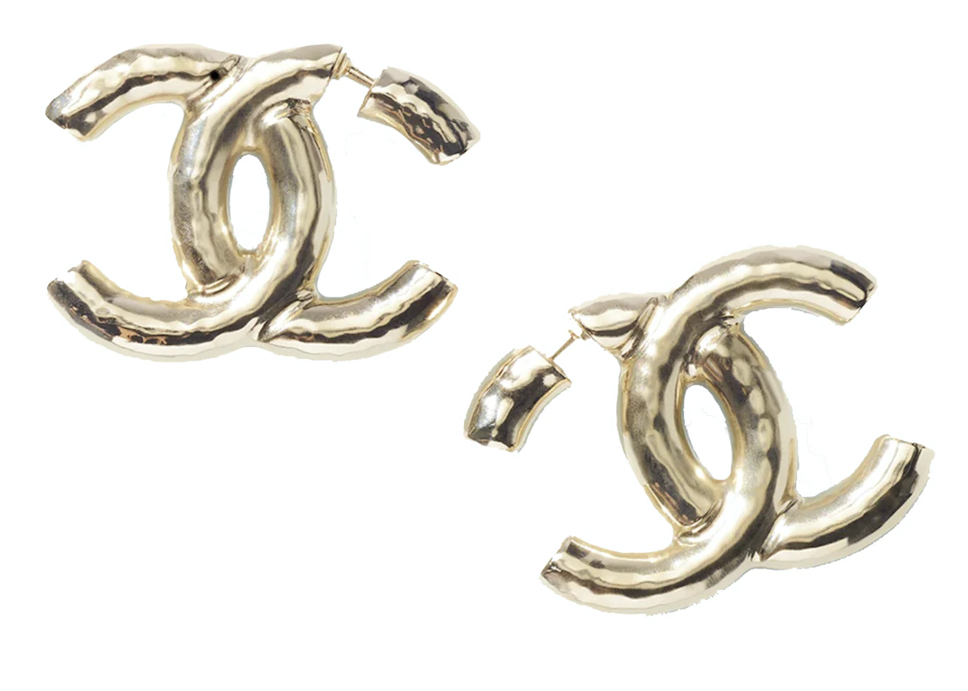 14k gold chanel earrings