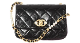 Chanel 22C Mini Flap Bag Mini Imitation Pearl Black