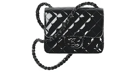Chanel 22C Mini Flap Bag Mini Patent Black