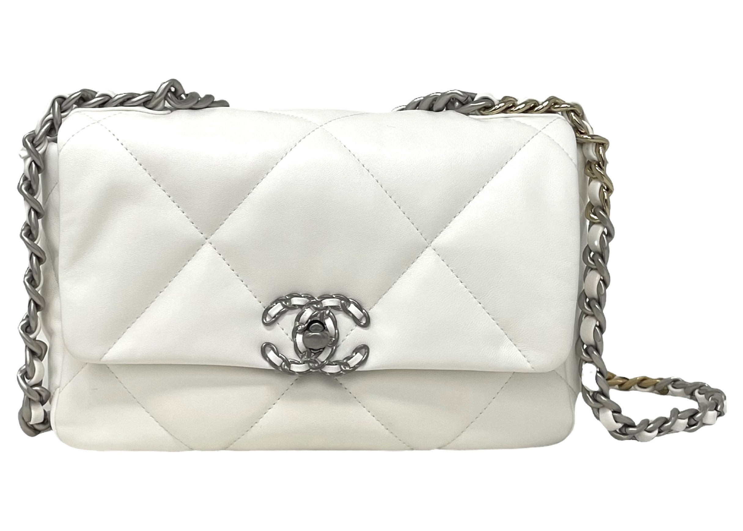 Chanel White Quilted Caviar Mini Rectangular Classic Single Flap Pale Gold  Hardware 2017 Available For Immediate Sale At Sothebys