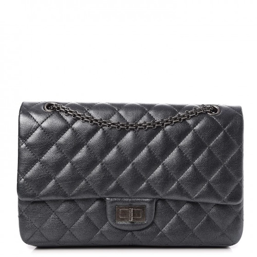 Chanel Brown Quilted Patent Leather Reissue 2.55 Classic 227 Flap Bag - The  Lux Portal