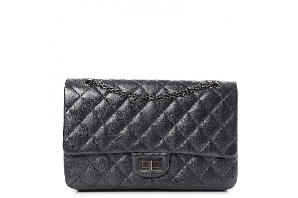 Chanel Blue Quilted Aged Calfskin 2.55 Reissue Double Flap 226