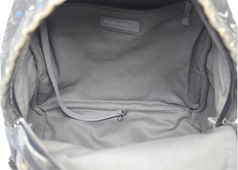 Chanel Art School Backpack Graffiti Medium Black