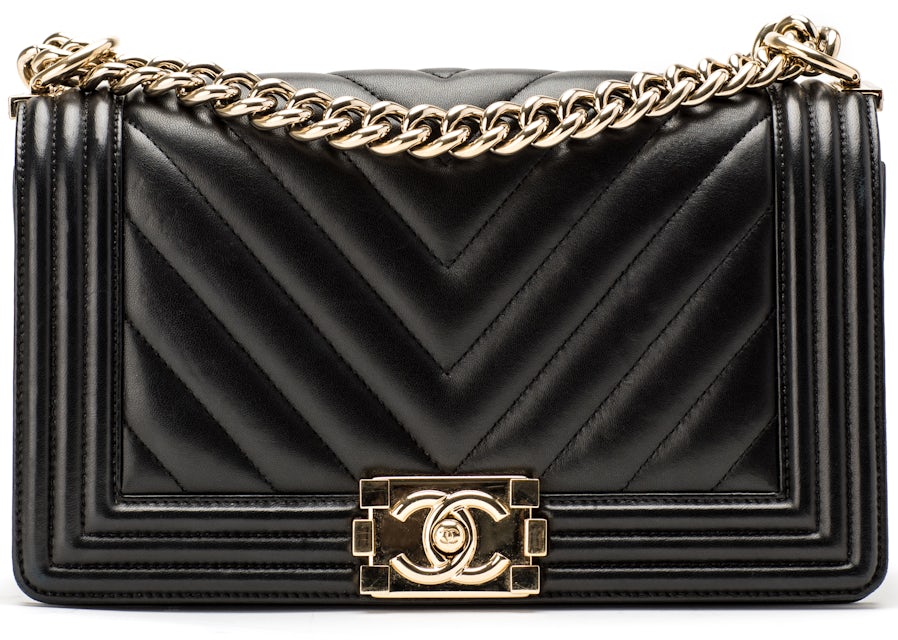black chanel leather handbag shoulder