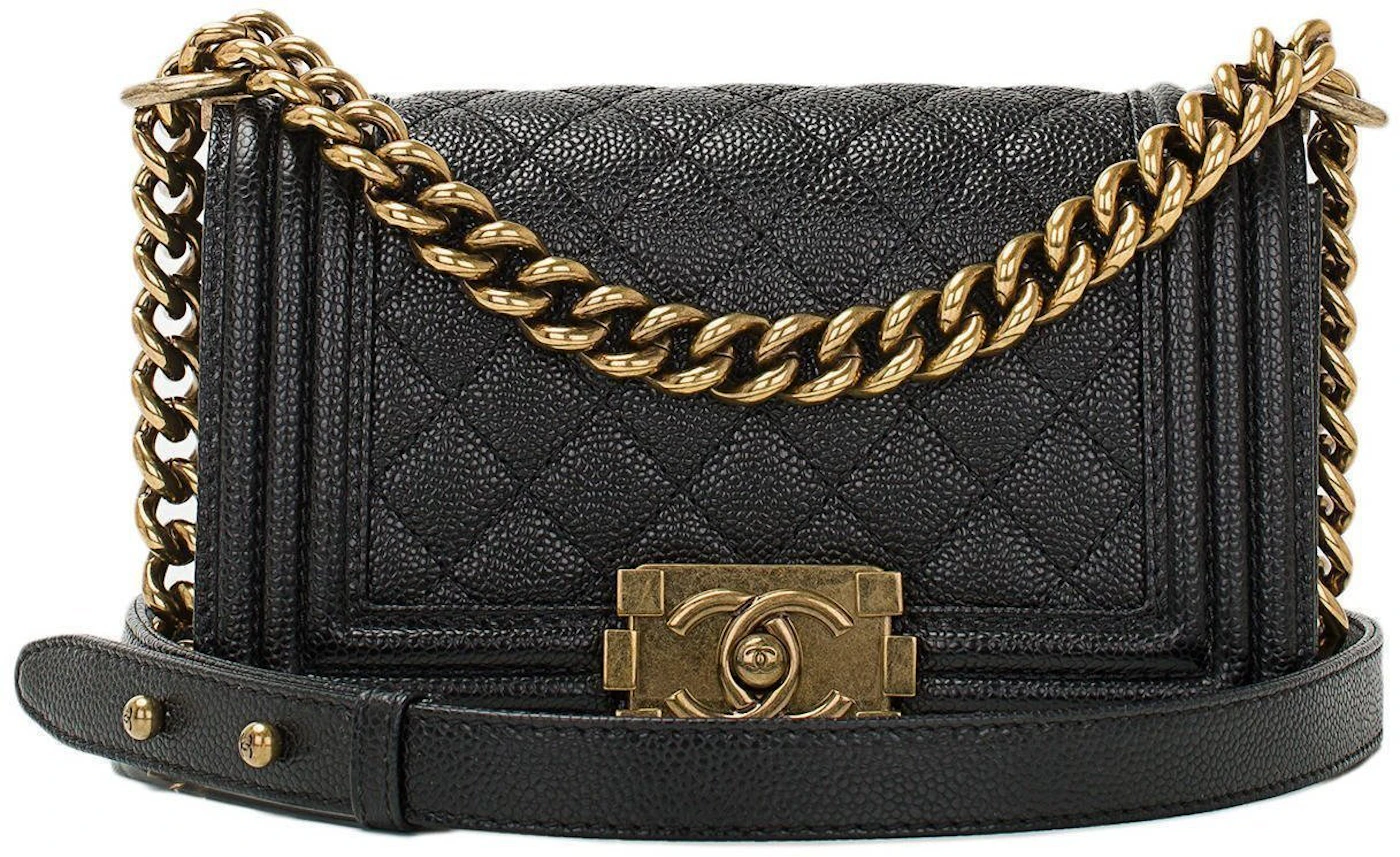 CHANEL Caviar Quilted Small Boy Flap Black 1216033