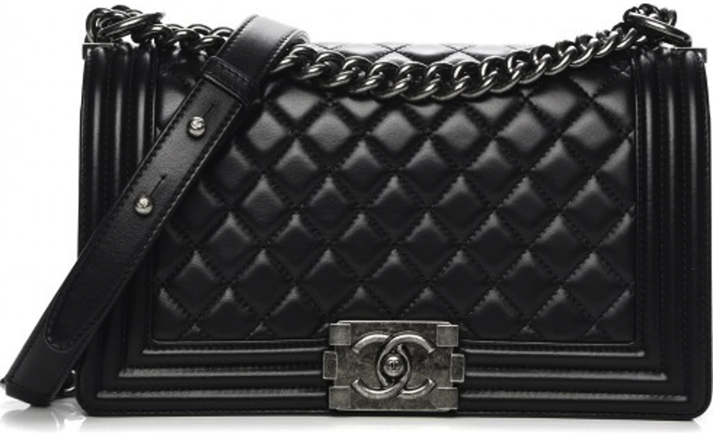 Chanel Lambskin Quilted Boy Small Flap Pink