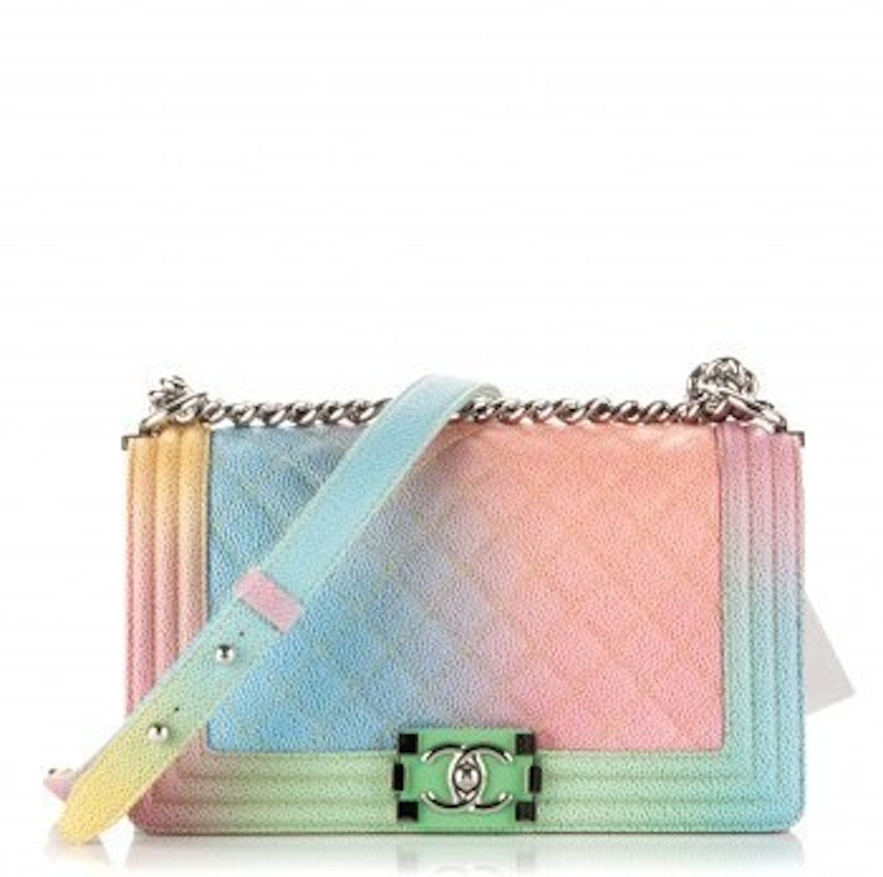 Chanel boy best sale rainbow bag