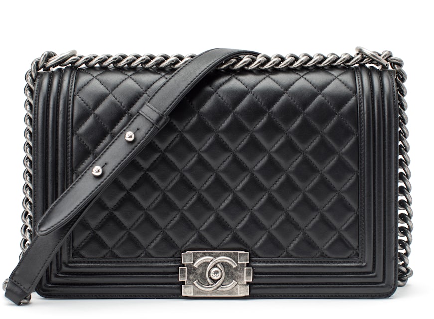 Chanel Caviar Quilted Mini Boy Bag in Grey | MTYCI
