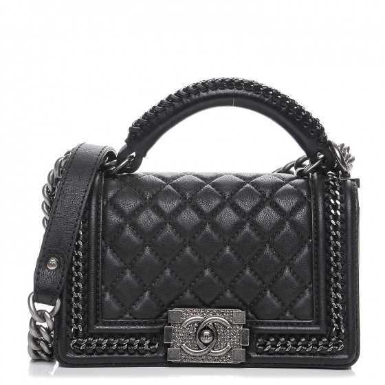 Chanel Burgundy CC Chain Infinity Top Handle Small Bag  The Closet