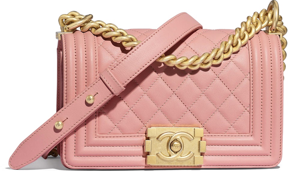 Chanel Boy Flap Wallet Quilted Diamond Long Light Pink in Patent Leather  with Gold-tone - US