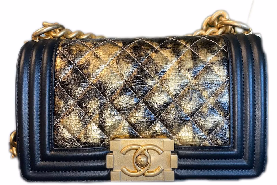 Chanel Boy Small Quilted Goatskin 18K Gold